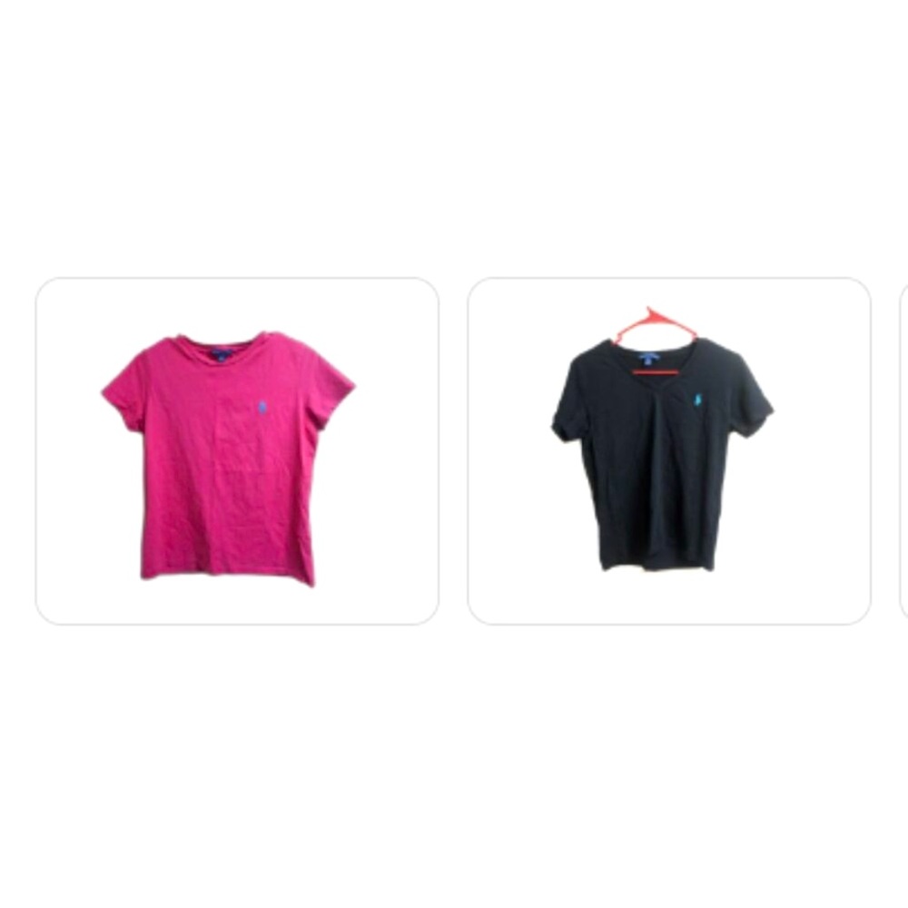 RALPH LAUREN CLASSIC CREWNECK
POLO T-SHIRT BUNDLE PINK & BLACK
WOMEN SIZE LARGE
